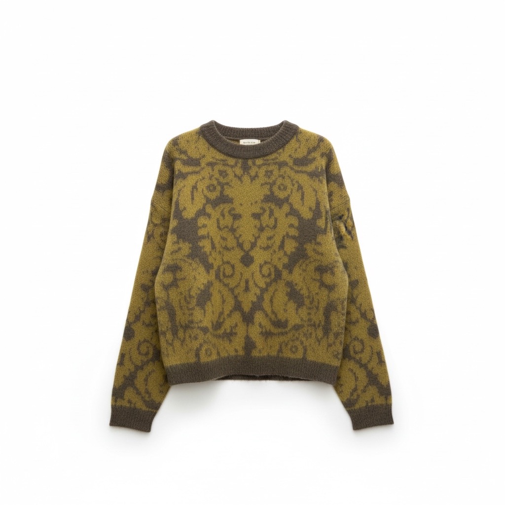 Maglione fantasia misto alpaca