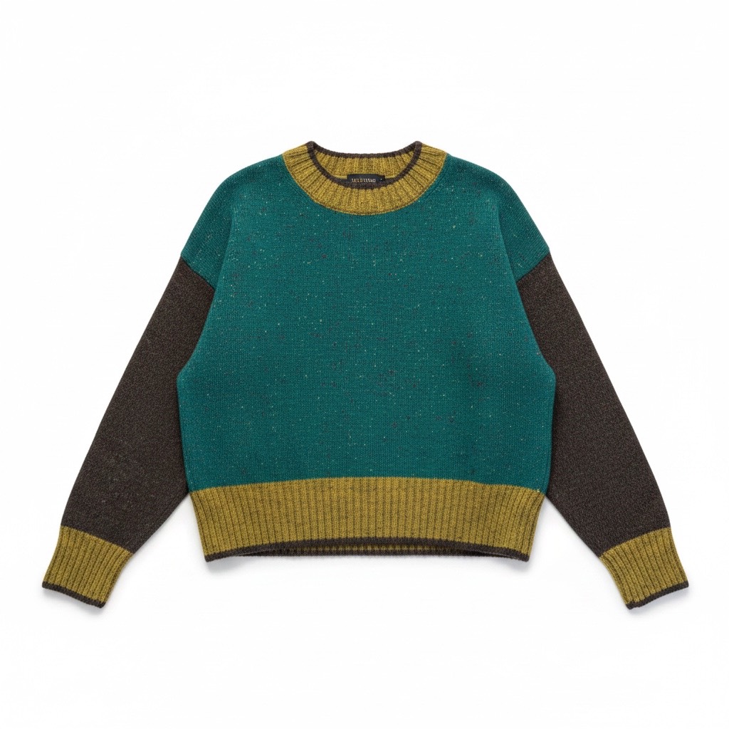 Maglione a scatola tre colori