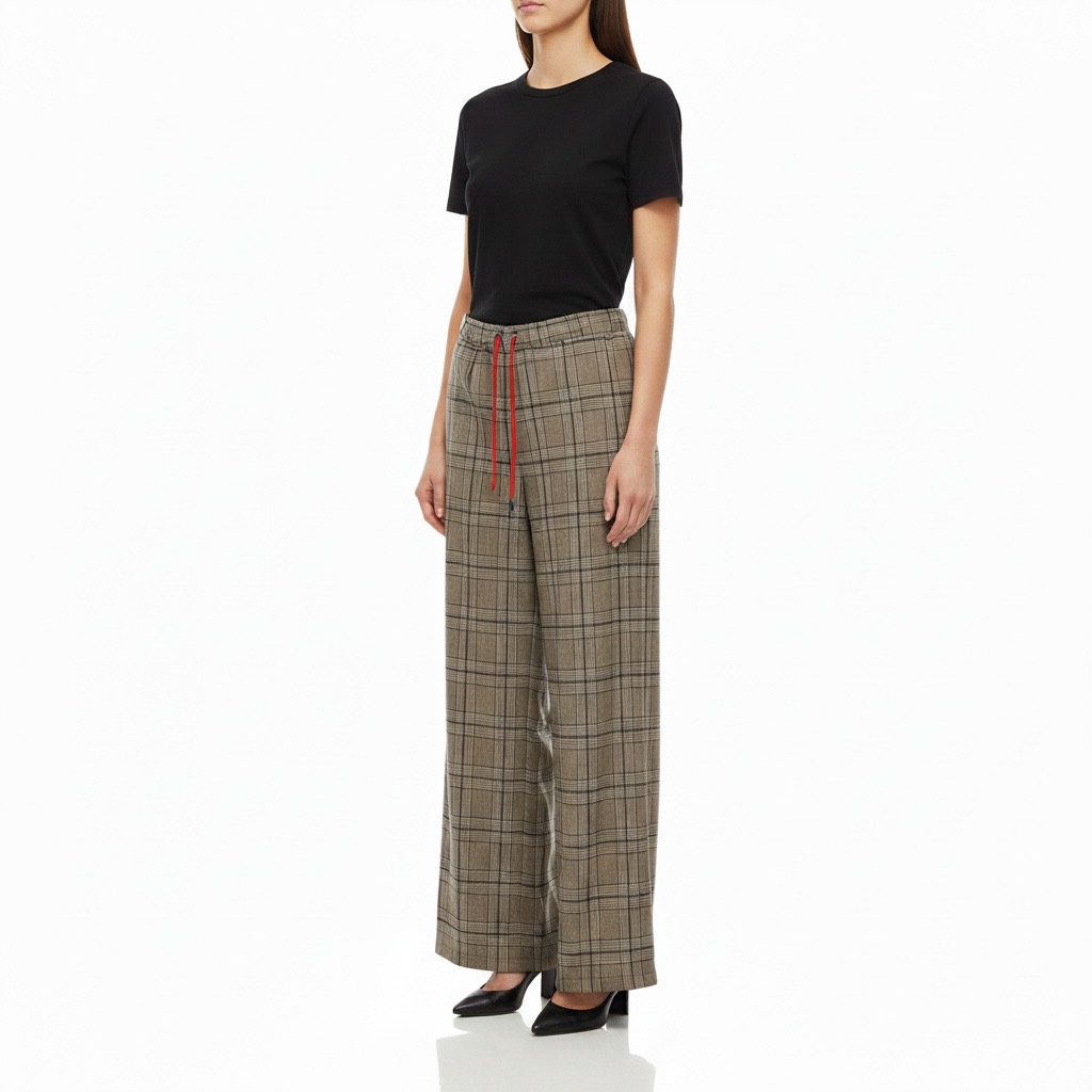 Pantaloni a palazzo morbidi con elastico