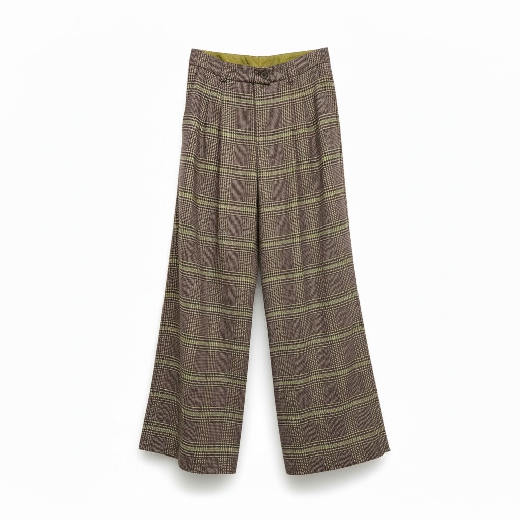 Pantaloni a palazzo scozzesi
