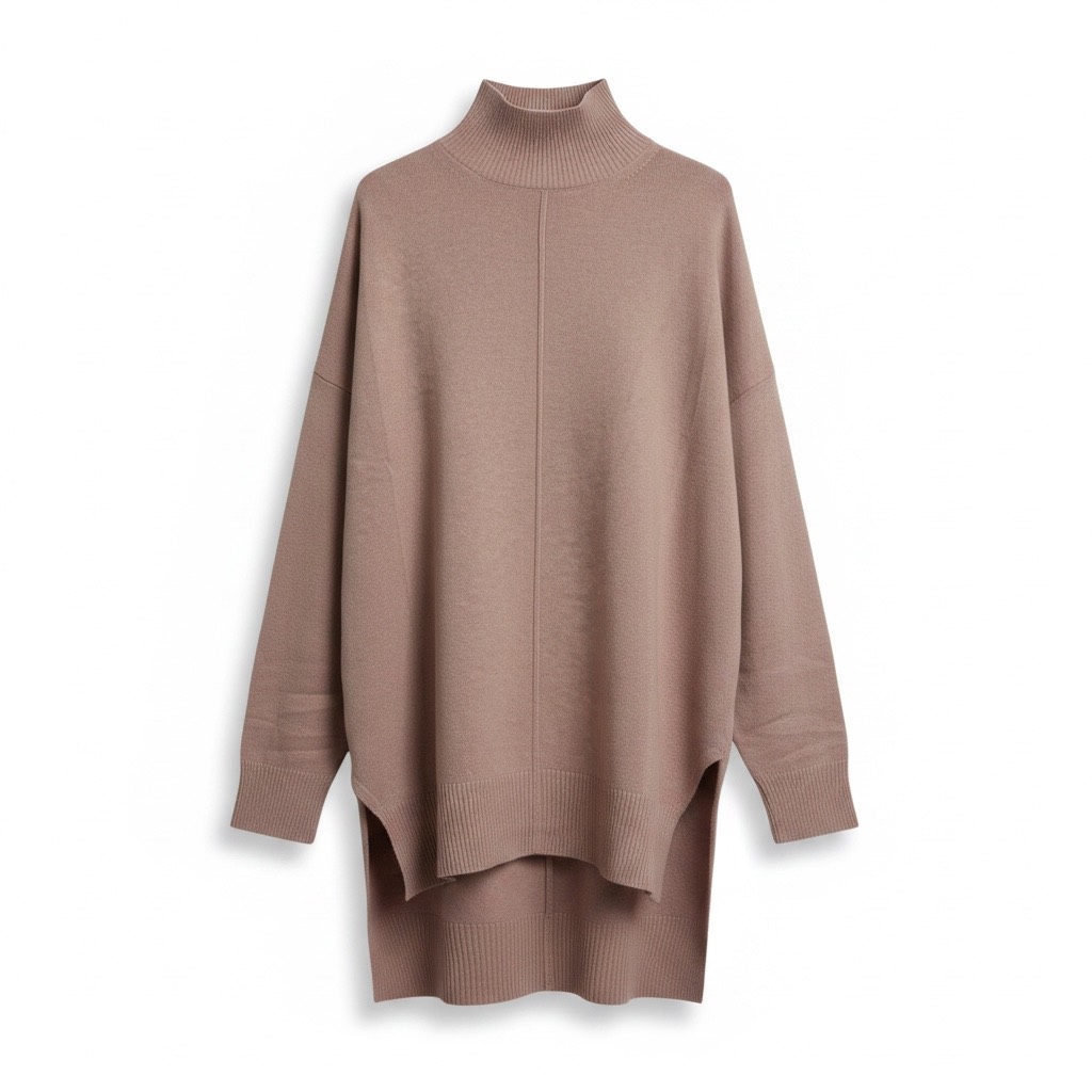 Maglione collo alto midi