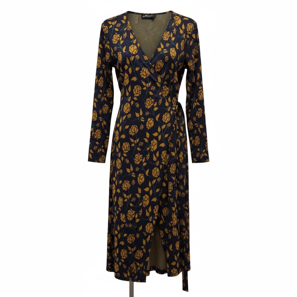 Vestito annodato midi fantasia