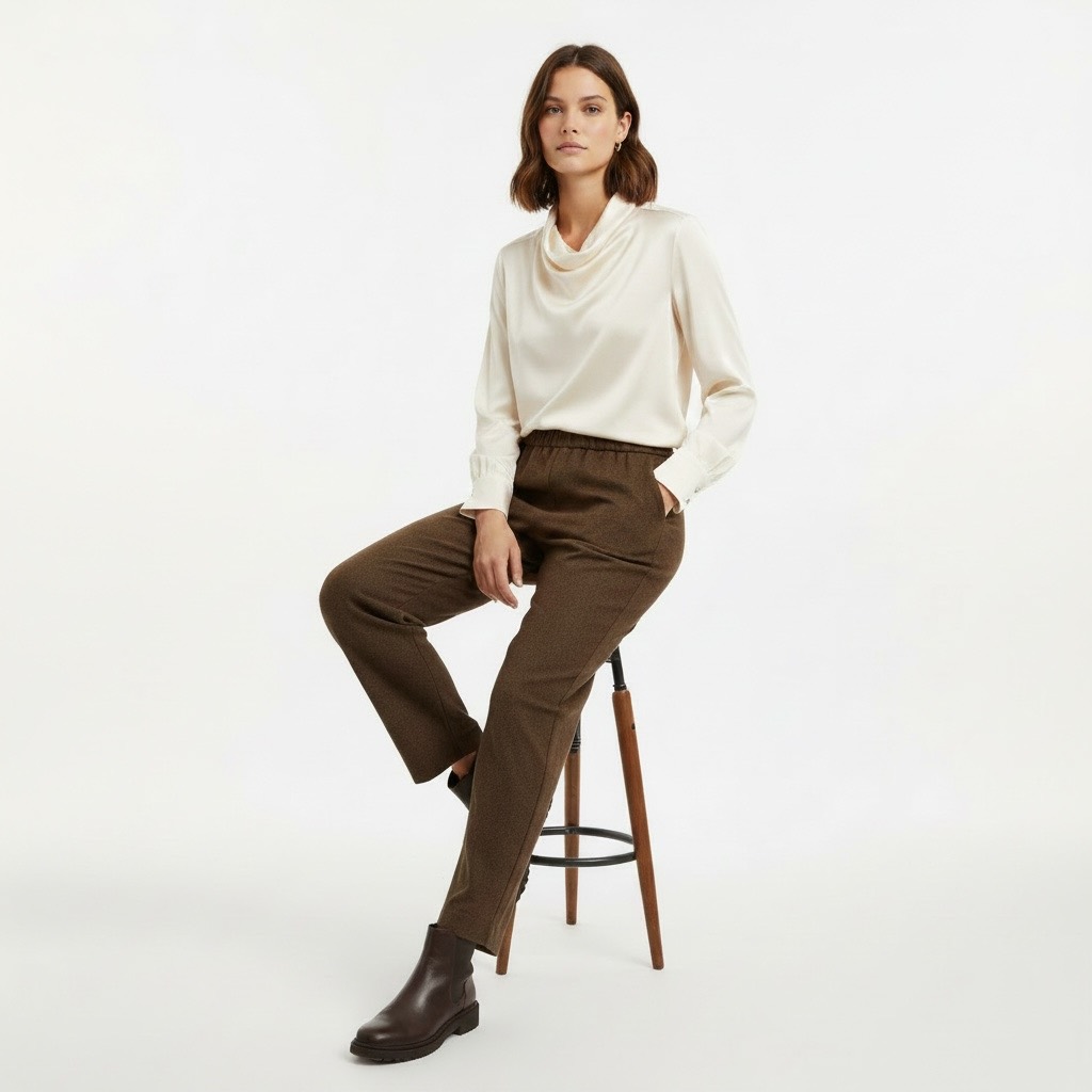 Pantaloni ampi con elastico