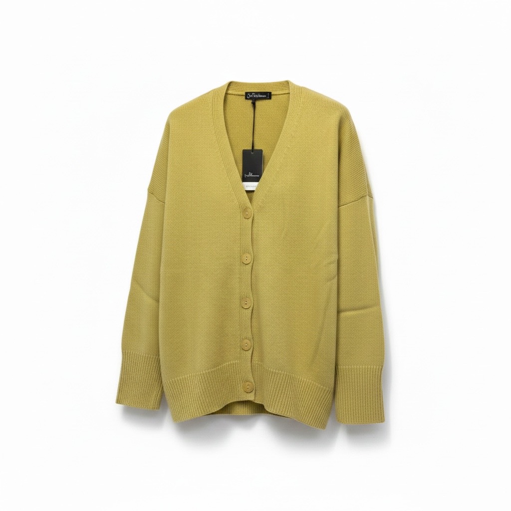 Cardigan scollo a V con bottoni